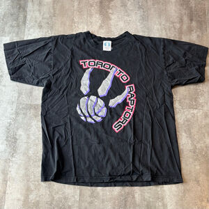 Vintage Toronto Raptors Shirt Mens XL Black Faded